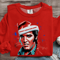 Merry Christmas King of Rock and Roll Printed Sweatshirt