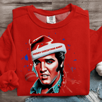 Merry Christmas King of Rock and Roll Printed Sweatshirt