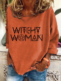 Women's Witch Women Printed Crew Neck Sweatshirt