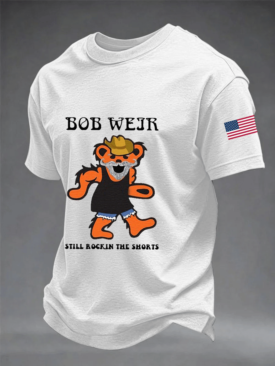 Men's RIP Bob Weir Print Casual T-shirt