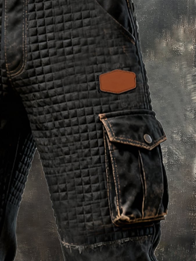 Men's Retro Multifunctional Pocket Work Pants