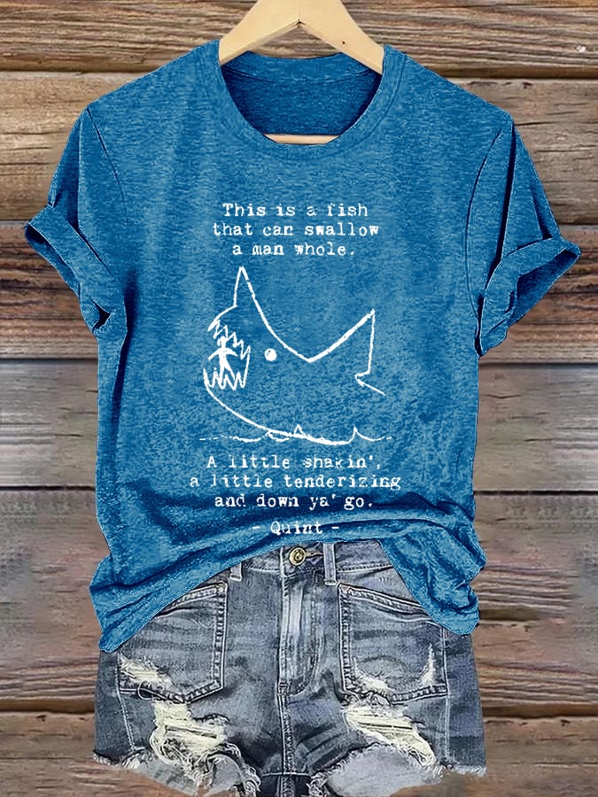 Women's Shark Amity 1975 Printed T-Shirts