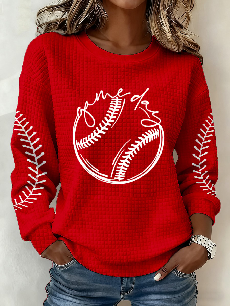 Women's Baseball  Print Hoodie
