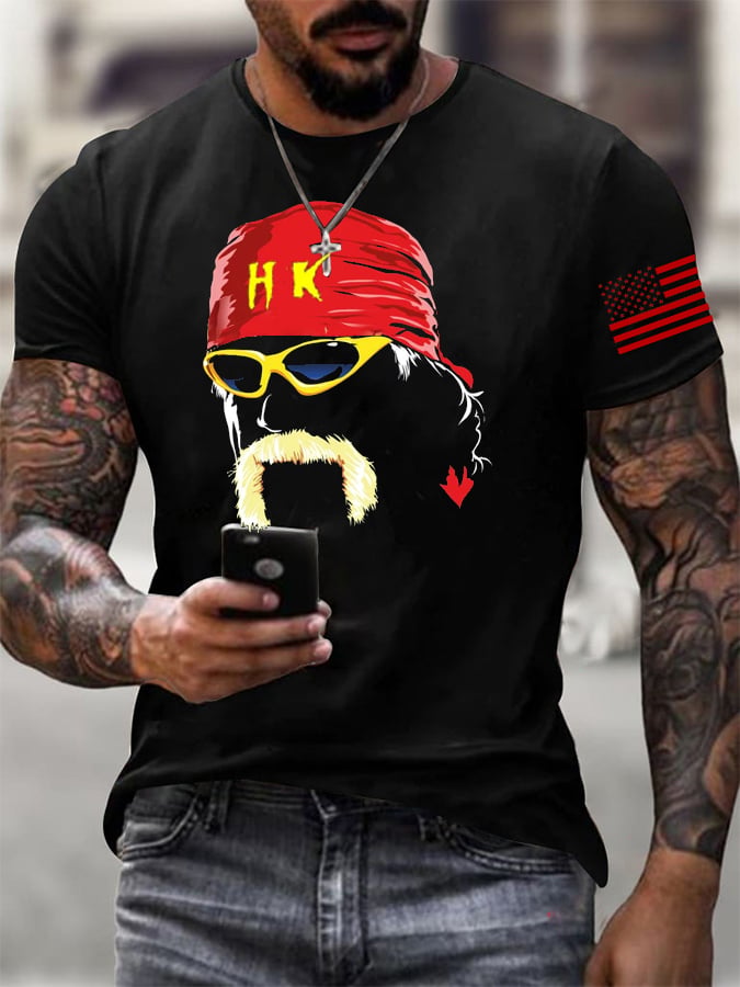Men's Legendary Wrestler Commemorative Printed T-Shirt