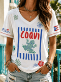 Women's Puerto Rico Pride Art Printed T-shirt