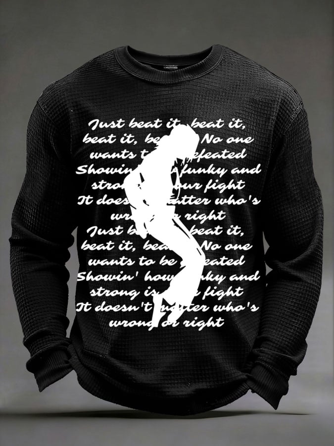 Men's Pop Music Legend  Print Crew Neck Top