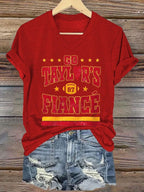 Women's Engaged Print Casual T-Shirt