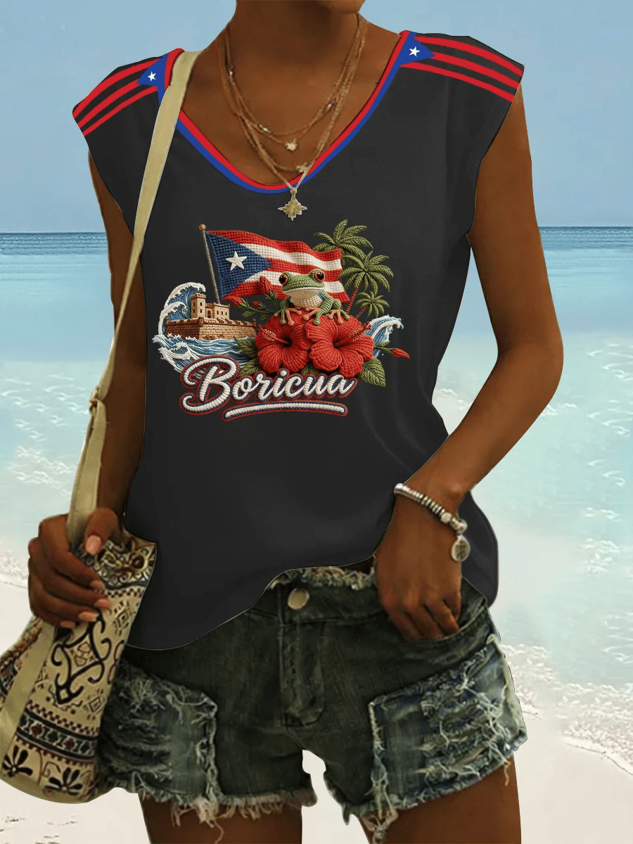 Women's Puerto Rico Print Vest