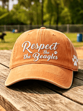 Unisex ”Respect the Beaglesâ€?Washed Retro Baseball Cap