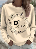 Women's Music Lover Print Sweatshirt