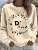 Women's Music Lover Print Sweatshirt