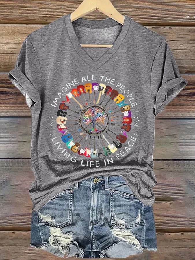 Women's The Band Imagine Printed Casual T-Shirt
