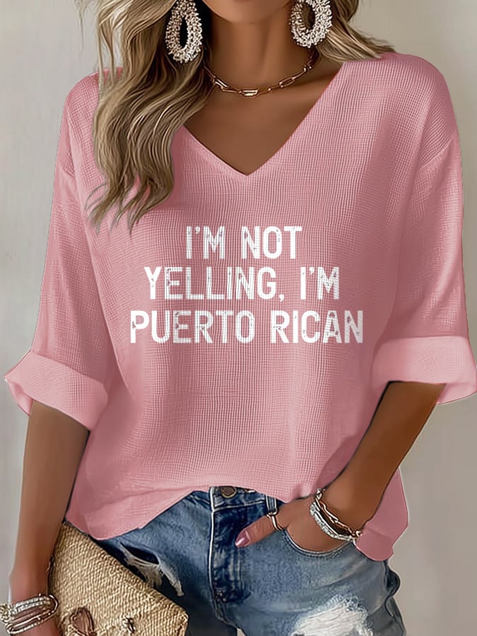 Puerto Rico colorful printed long sleeve top