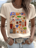 Puerto Rico Merry Christmas Printed T-shirts