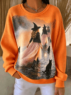 Women's Casual Print Long Sleeve Knit Top