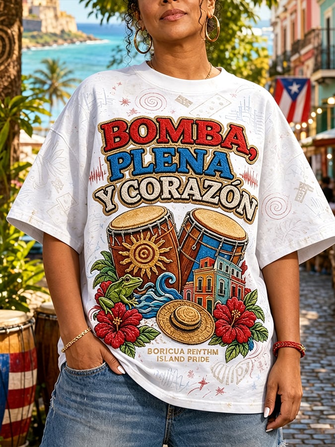 Women's Puerto Rico Pride Art Printed T-shirt