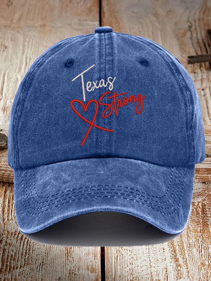 Retro Texas Strong Print Baseball Cap