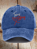 Retro Texas Strong Print Baseball Cap