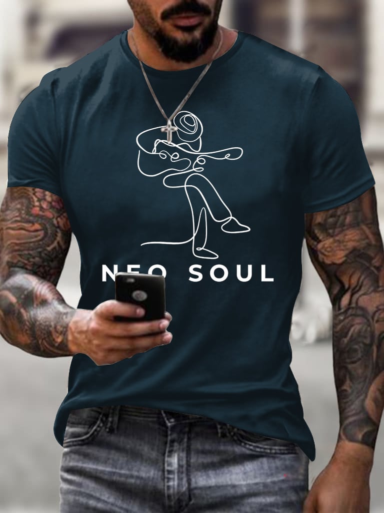 Men's  Neo Soul Printed Casual T-shirt