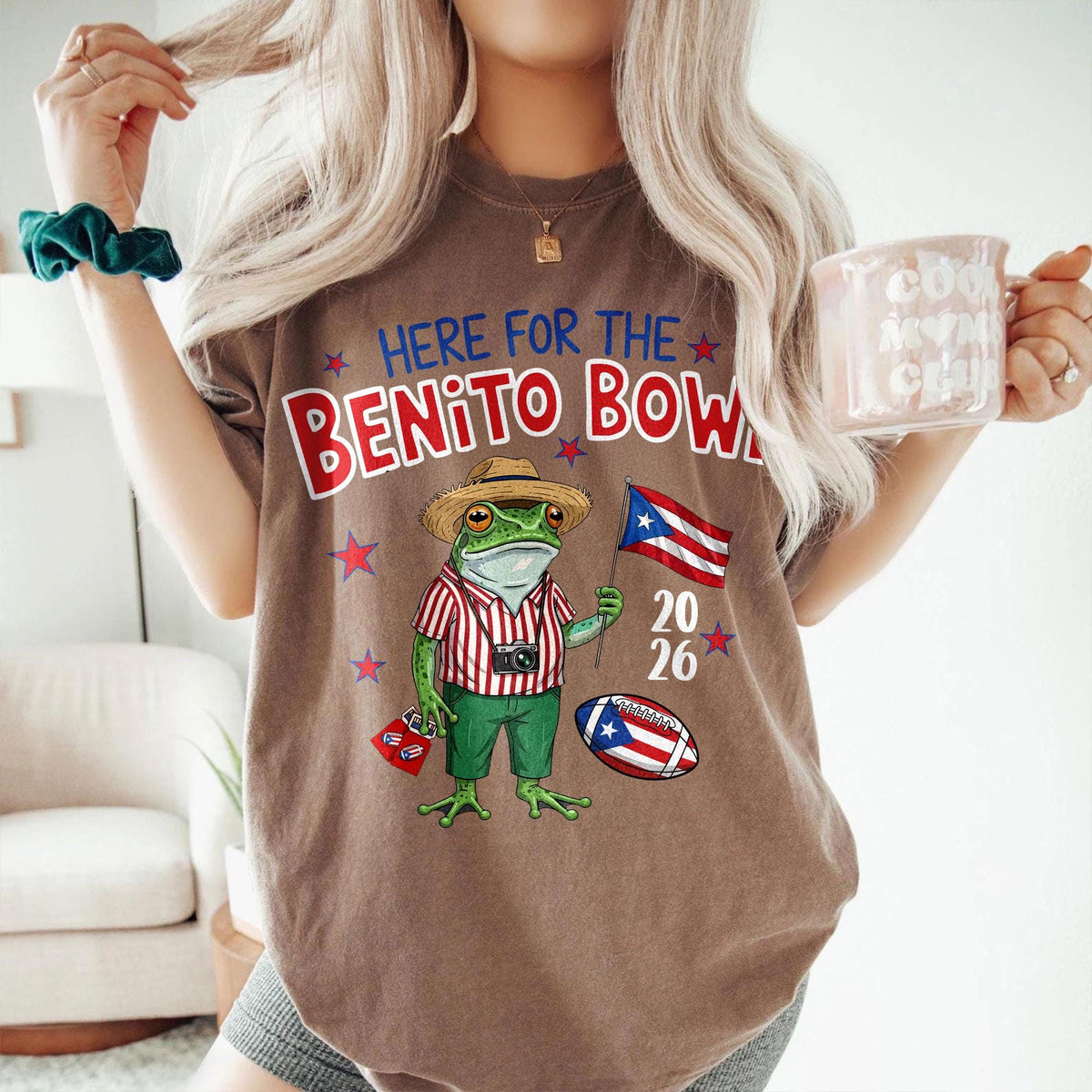 Retro Puerto Rico Singer Benito Bowl Printed T-shirts