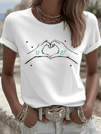 Women's Hot Spot Print Crew Neck T-shirt