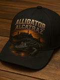 Unisex Vintage Washed Crocodile Print Hat