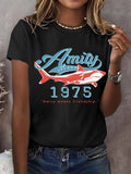 Women's Amity Island 1975 Print Round Neck T-Shirt