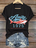 Women's Amity Island 1975 Print T-shirt