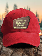 Retro Superior National Forest Minnesota Print Baseball Cap