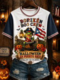 Women's Puerto Rico Halloween Art Print Casual T-shirt