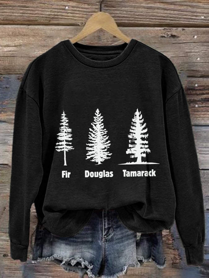 Women'S Fdt Christmas Tree Print Sweatshirt
