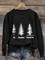 Women'S Fdt Christmas Tree Print Sweatshirt