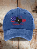 Retro Texas Strong Flag Print Baseball Cap