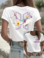Women's World Tour Printed Casual T-Shirt