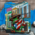 Puerto Rican Coquito Navidad Boricua Printed Sweatshirt