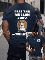 Men's Beagles Deserve Homes Not Wired Prison Cells Print Round Neck T-shirt