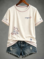 Women's Puerto Rico Printed round  T-shirt