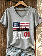 Women's 9.11 Never Forget Printed T-shirt