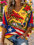 Women's Puerto Rico Print Shirt