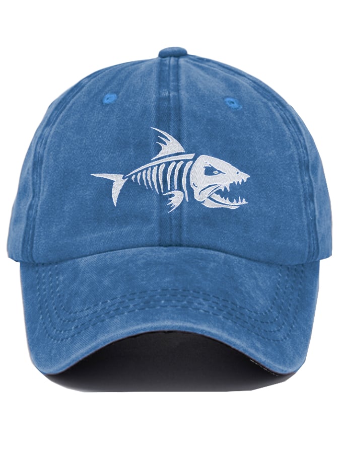 Unisex Shark 1975 Print Baseball Cap