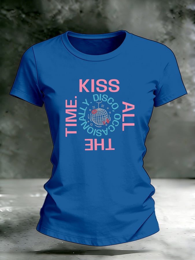 Women's Singer-Print Casual T-Shirt