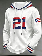 Men's Puerto Rico Baseball Print Long-Sleeve T-Shirt