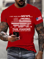 Men's The Fading of the Red White and Blue Printed T-shirt