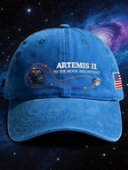 Unisex Artemis II 2026 Rocket Launch Print Hat
