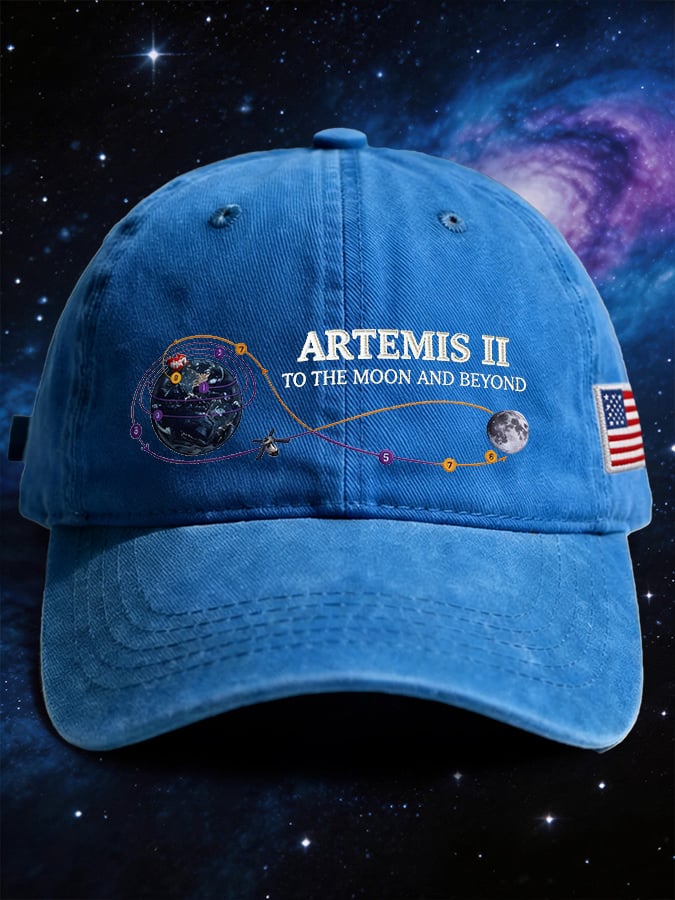 Unisex Artemis II 2026 Rocket Launch Print Hat