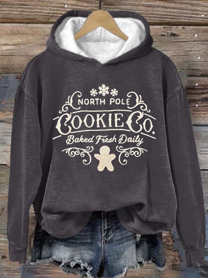 Women's Christmas Print Hoodie Long Sleeve Sweatshirt