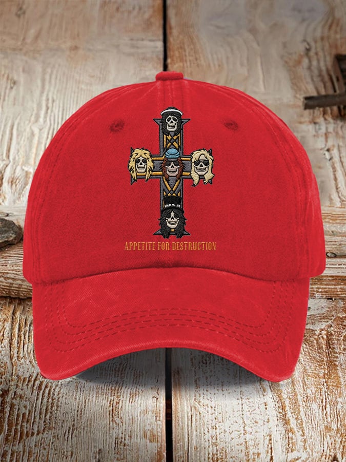 Retro Rock Appetite For Destruction Print Baseball Cap