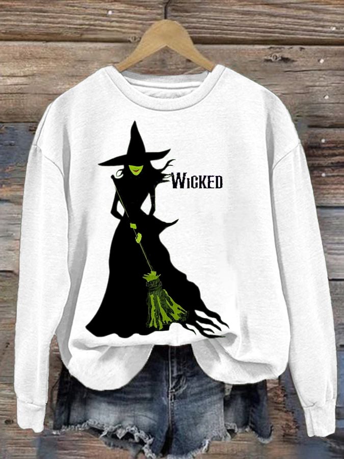 Women's Salem Witch Print Sweatshirt