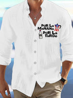 Men's Puerto Rican print casual shirt