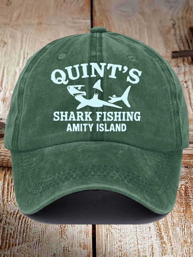 Great White Shark Print Baseball Cap